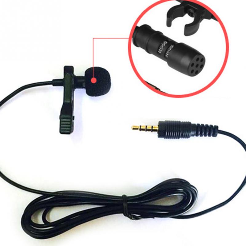 VOXLINK 3.5 mm Microphone Clip Tie Collar for Mobile Phone Speaking in Lecture 1.5m/3m Bracket Clip Vocal Audio Lapel Microphone