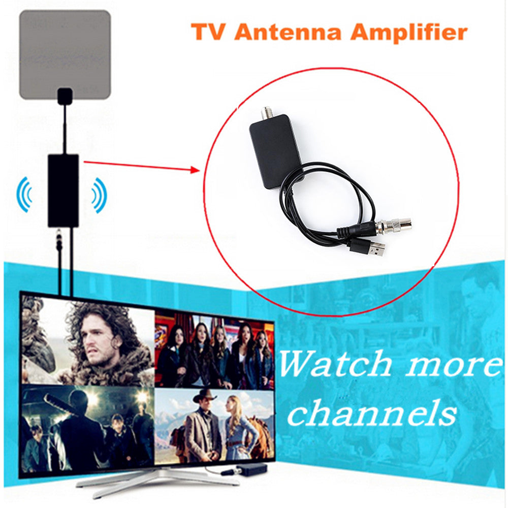 HDTV TV Antenna Amplifier Signal Booster TV Aerial Adapter