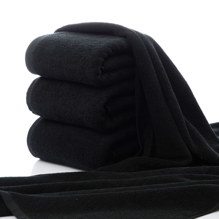 Black Cotton Terry Towels Cotton Face Towel Bath Towels For Adults 70*140cm Bathroom Towels