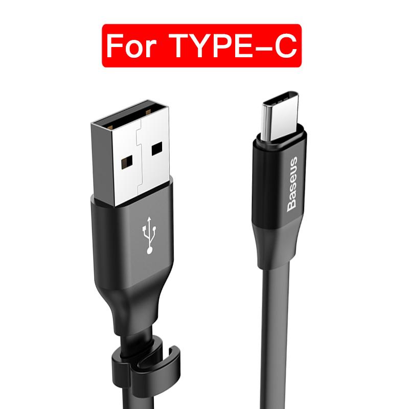 Baseus Portable C-Type Cable for Cell Phone Charger Cable Fast Charge USB C-Type Cable