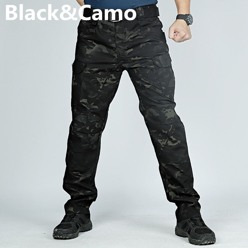 Men Tactical cargo Pants Army Fashion Outdoor Hiking Trekking Casual Sweatpants Camouflage Military Multi pocket Trousers S-3XL