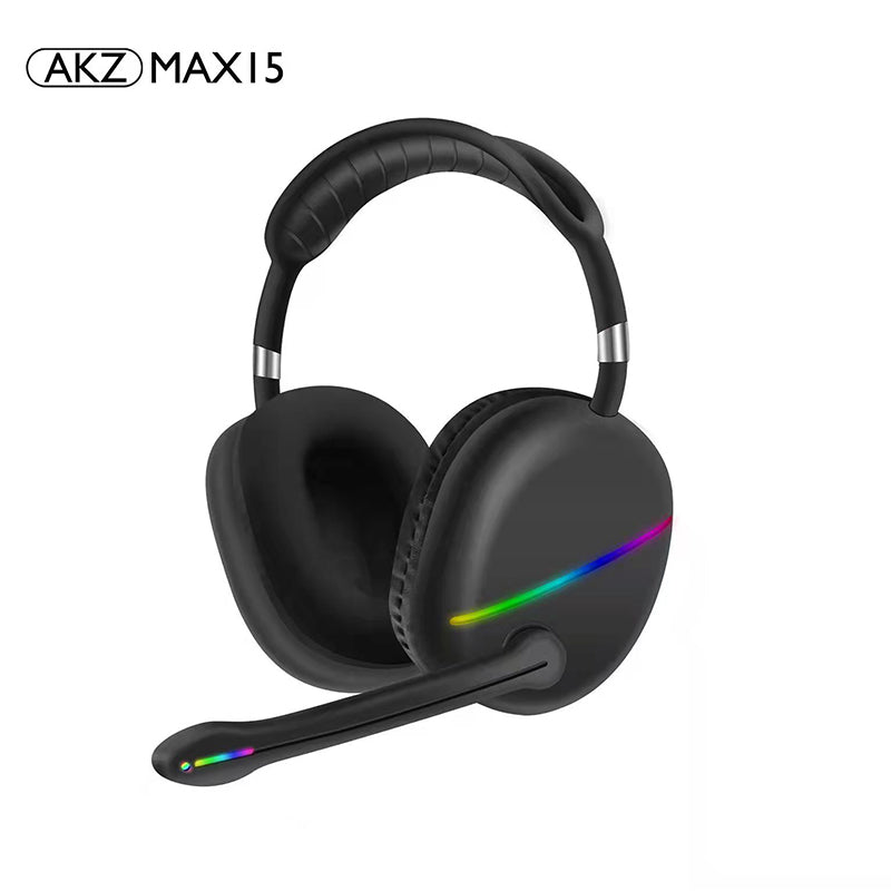 MAX15 New RGB Headset Bluetooth Headset External Microphone Subwoofer Long Battery Life Gaming Headset