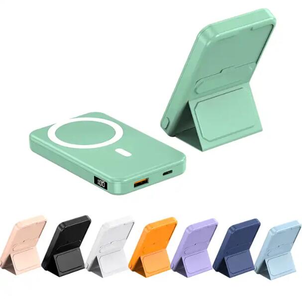 New Custom Logo Portable 10000mah Wireless Power Station 22.5W Fast Charger Stand Holder Magnetico Power Bank