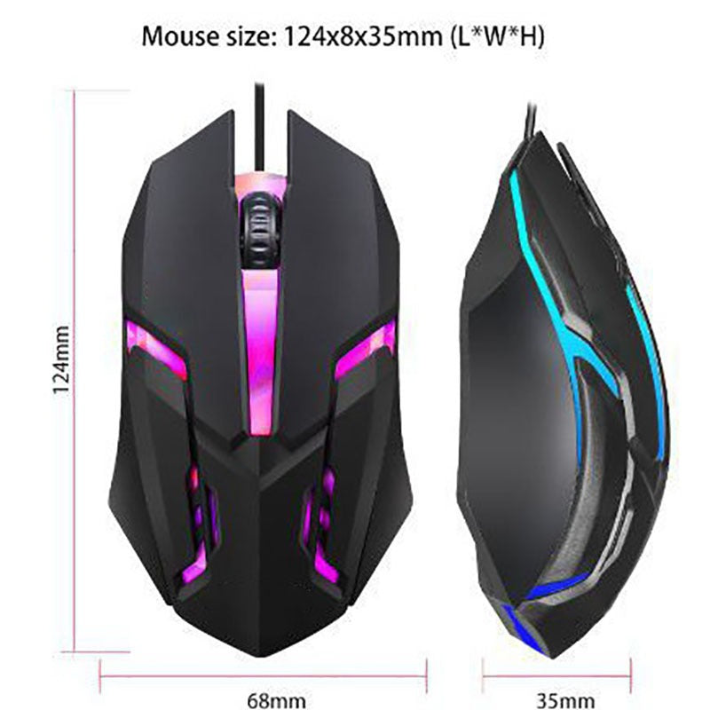 X1 Neutral Wired Mouse Home Office Business Laptop Desktop Colorful Luminous Computer Mouse