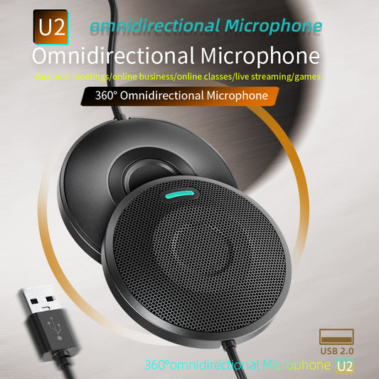 360° Pickup Video Voice Call USB Omnidirectional Microphone Video Conference Microphone Microphone