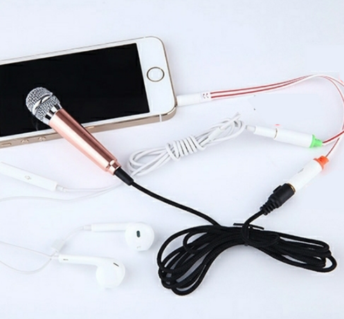 Portable Mini 3.5mm Stereo Studio Speech Mic Audio Microphone