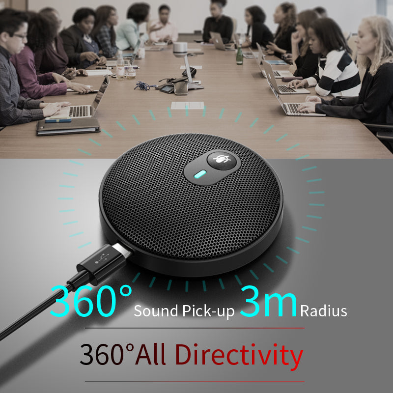 360° Pickup Video Voice Call USB Omnidirectional Microphone Video Conference Microphone Webcast Microphone