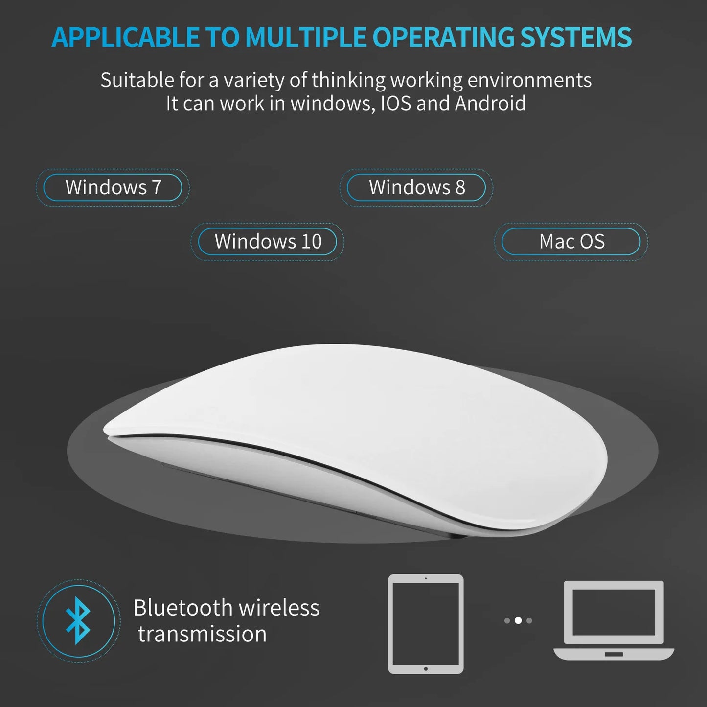 Suitable for MacBook MAC computers iPad magic mouse touch charging Bluetooth mouse