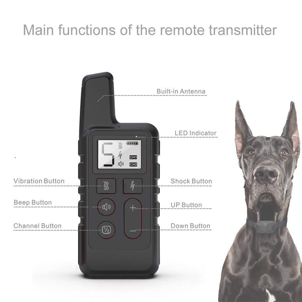 Private model dog trainer barking stop 500m remote control electric shock vibration warning pet supplies electronic collar