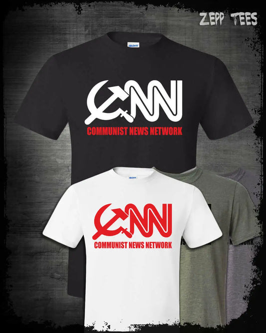 Cnn Communist News Network Shirt Funny Tabloid Fake Corporate Media Trump Fraud Unisex Women Men Tee Shirt