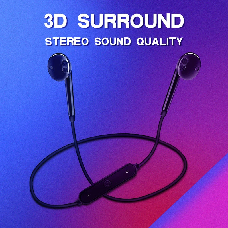 S6 Wireless Bluetooth Headset Sports Headphones 3D Stereo Built-In Microphone Stylish Bluetooth Headset Support A Variety Of App