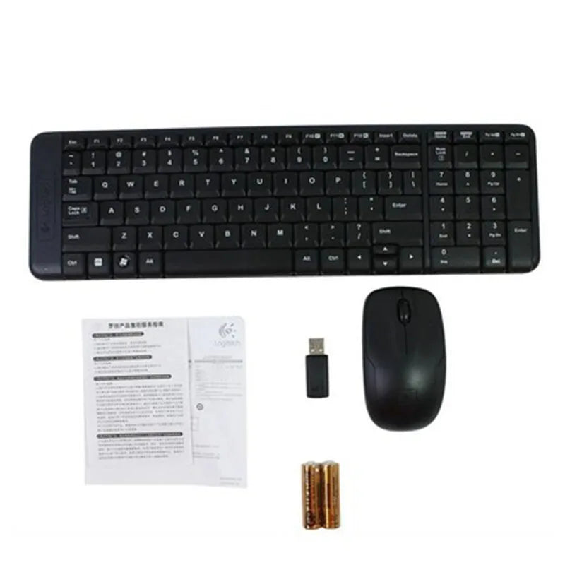 Logitech MK220 Wireless Keyboard and Mouse Combo Set Gaming Lap Top Gamer Original Optical Waterproof Ergonomics Keyboard Mouse