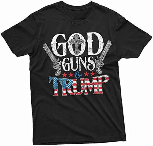 Impact Men's Ramones Presidential Seal T-Shirt God Guns and Trump T-Shirt Presidential Elections Political  Trump Biden Tee