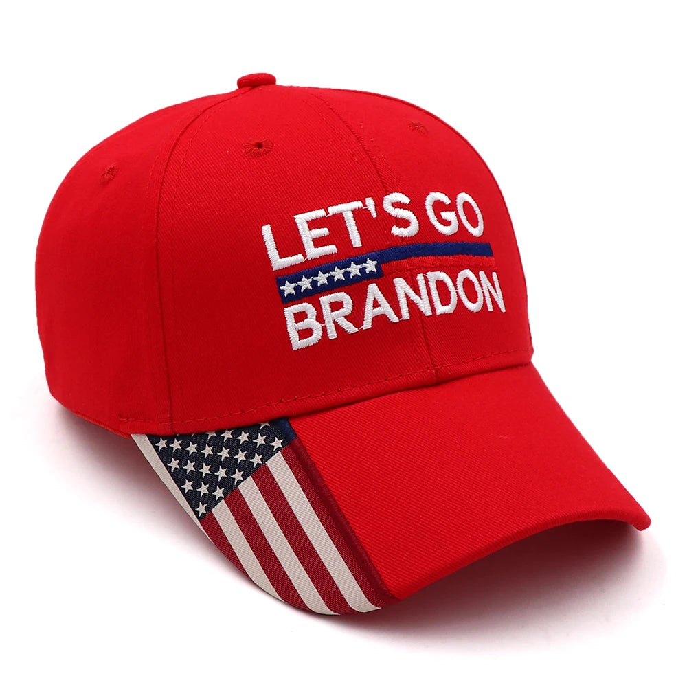 New Donald Trump 2024 Cap USA Flag Baseball Caps LET'S GO BRANDON Trump Snapback President Hat 3D Embroidery Drop Shipping